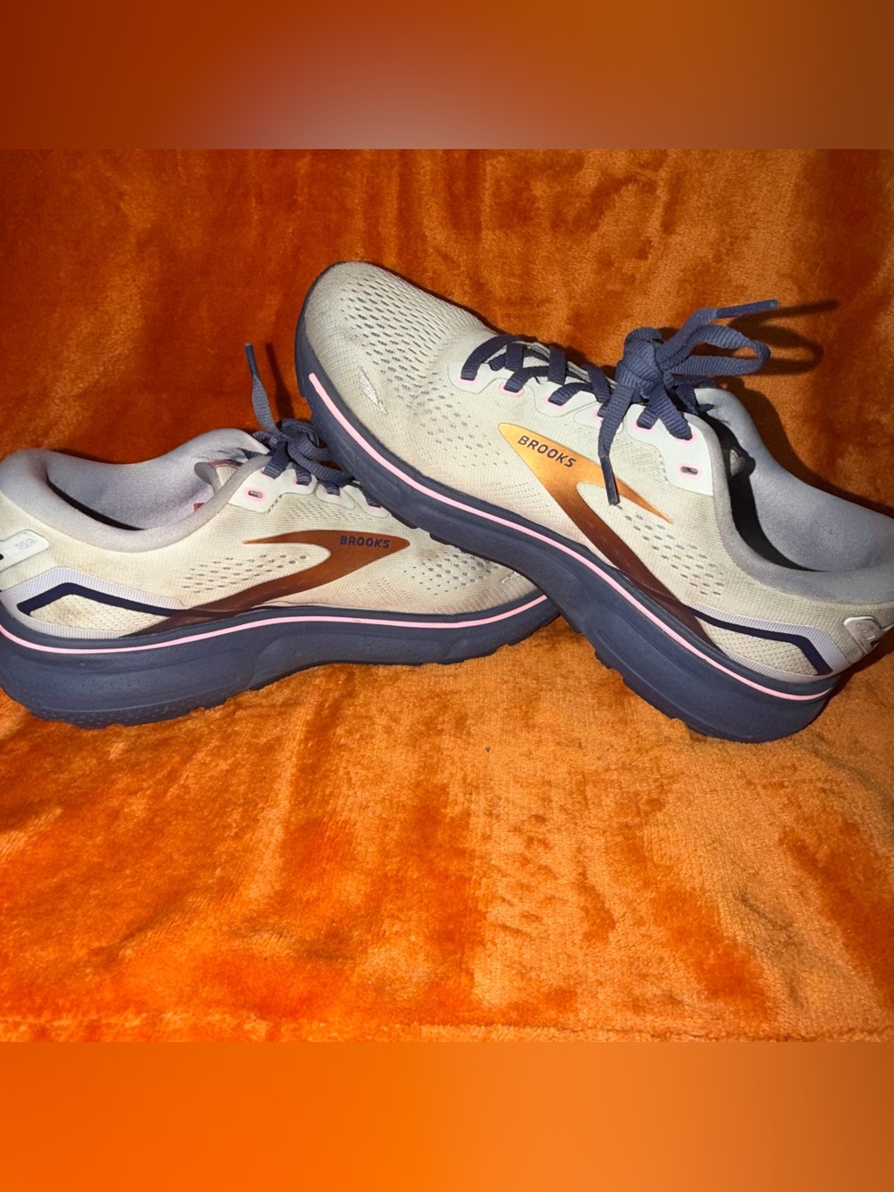 Brooks Ghost 15 Spa Blue Neo Pink Copper Mesh Running Shoes - Women's 9